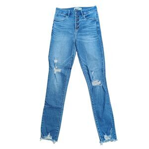 Abercrombie & Fitch Curve Love Button-Fly 2L 2 Long 26 Women's  Ankle Jeans